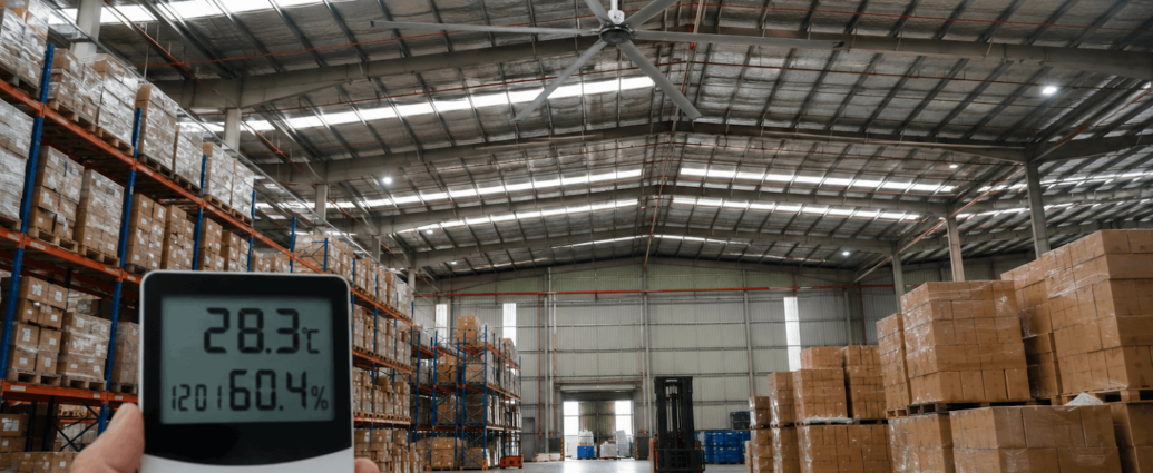 HVLS Fans Reduce Humidity in Warehouse