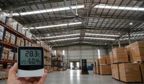 HVLS Fans Reduce Humidity in Warehouse