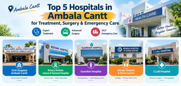 Top 5 Hospitals in Ambala Cantt for Treatment, Surgery & Emergency Care